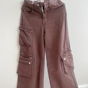 No Boundaries Brown Cargo Women Jeans